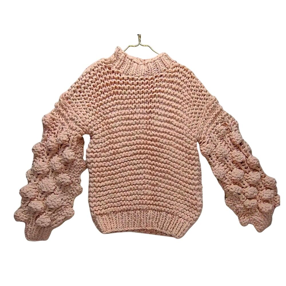 One of a Kind Heavy Knit Pom Pom Sweater